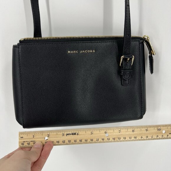 Marc Jacobs Mini Black Leather Commuter Crossbody Purse Bag Classic - Picture 4 of 13